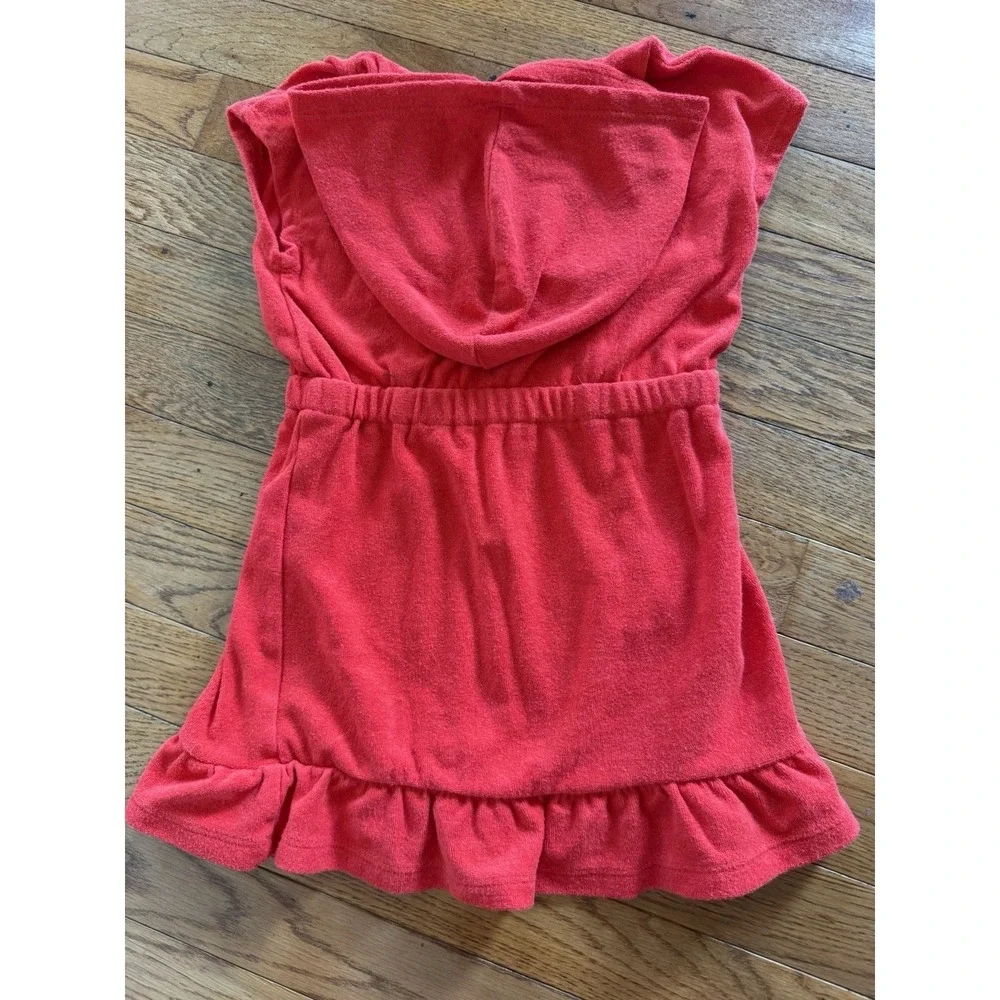 Disney Minnie Mouse terry cloth swim cover-up dress beach towel Sz 5T hooded